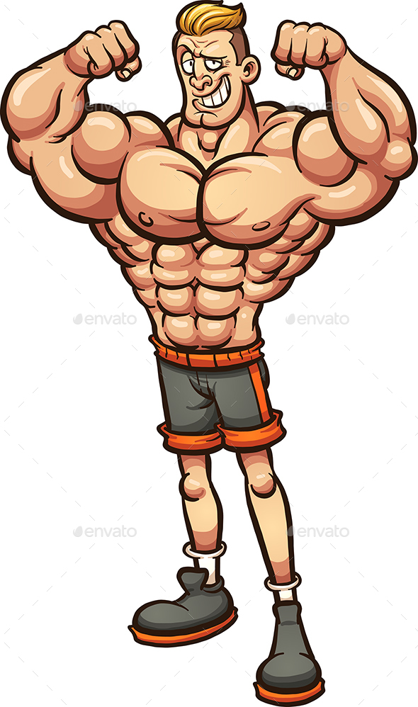 Strong Man with Skinny Legs by memoangeles | GraphicRiver